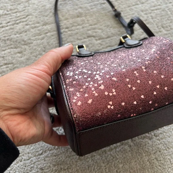 Coach Micro Bennett Satchel, Oxblood Heart Glitter - Picture 9 of 16